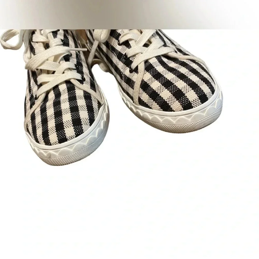 Kate Spade Vale Sneakers- Gingham in Black and Cream